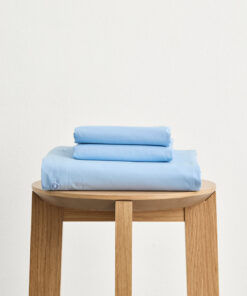 Sky Organic Cotton Percale Duvet Cover Set