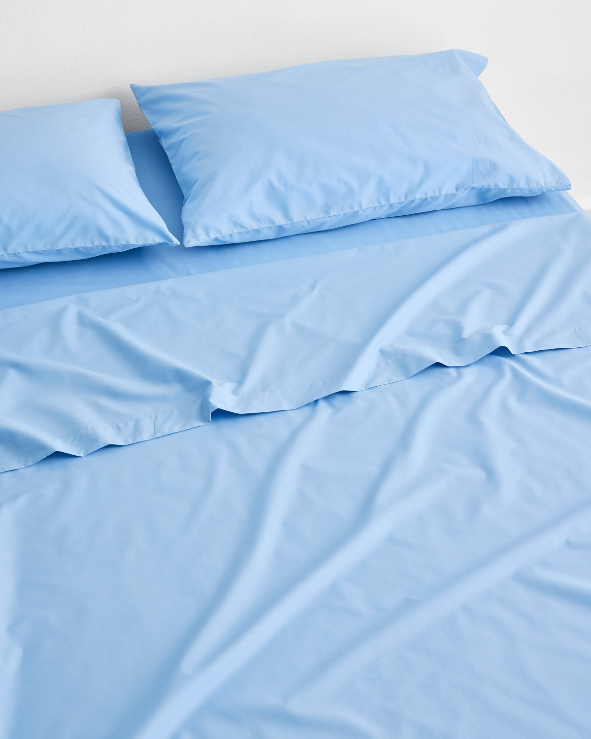 Sky Organic Cotton Percale Flat Sheet - Image 4