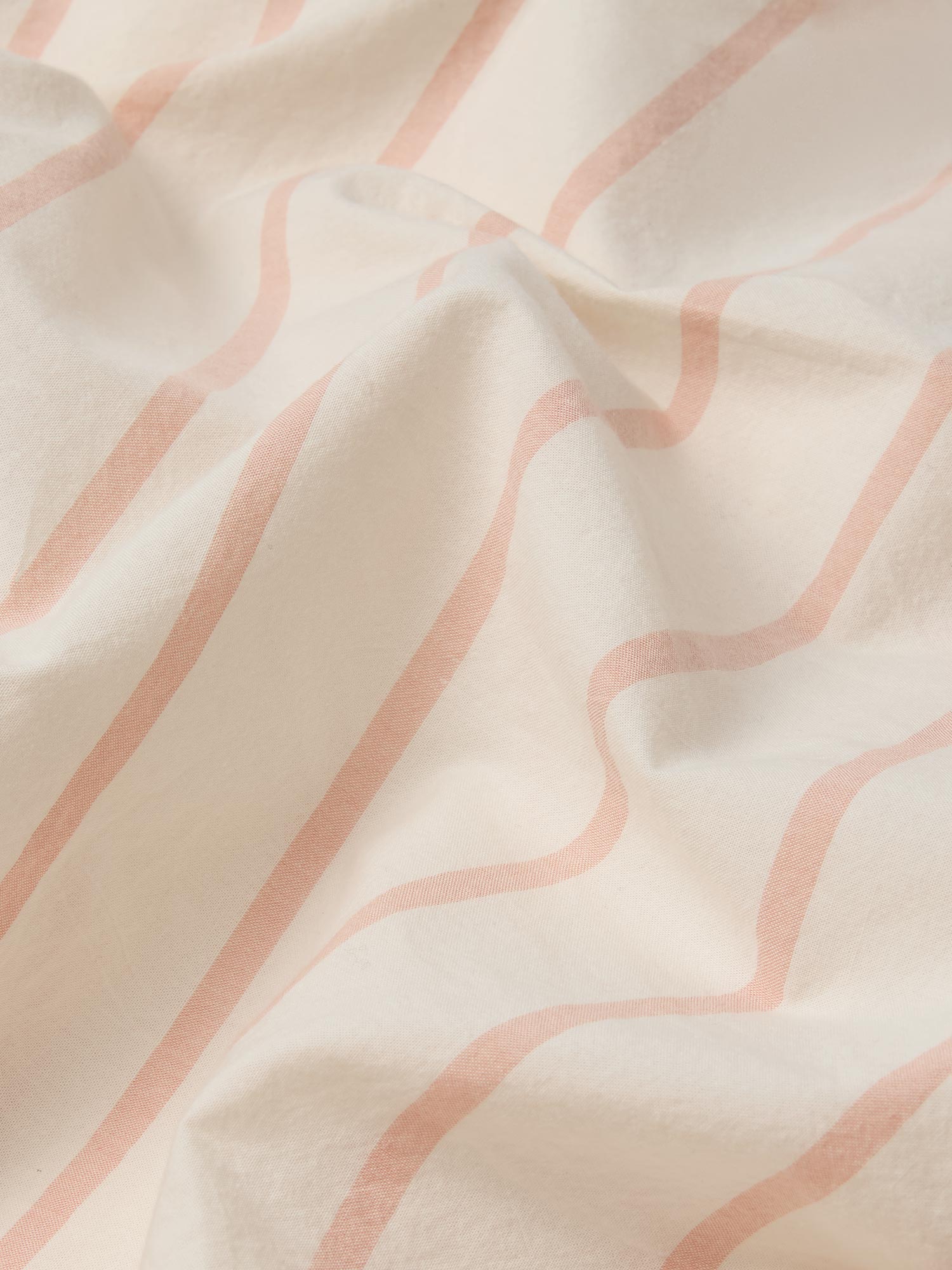 Blush Pink Slumber Stripe Cotton Flat Sheet - Image 2