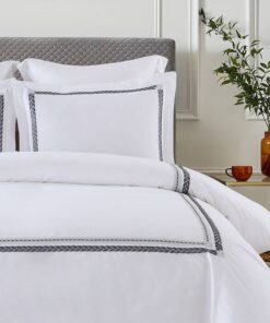 Sadie Percale Embroidered Duvet Cover Set - Made in Egypt