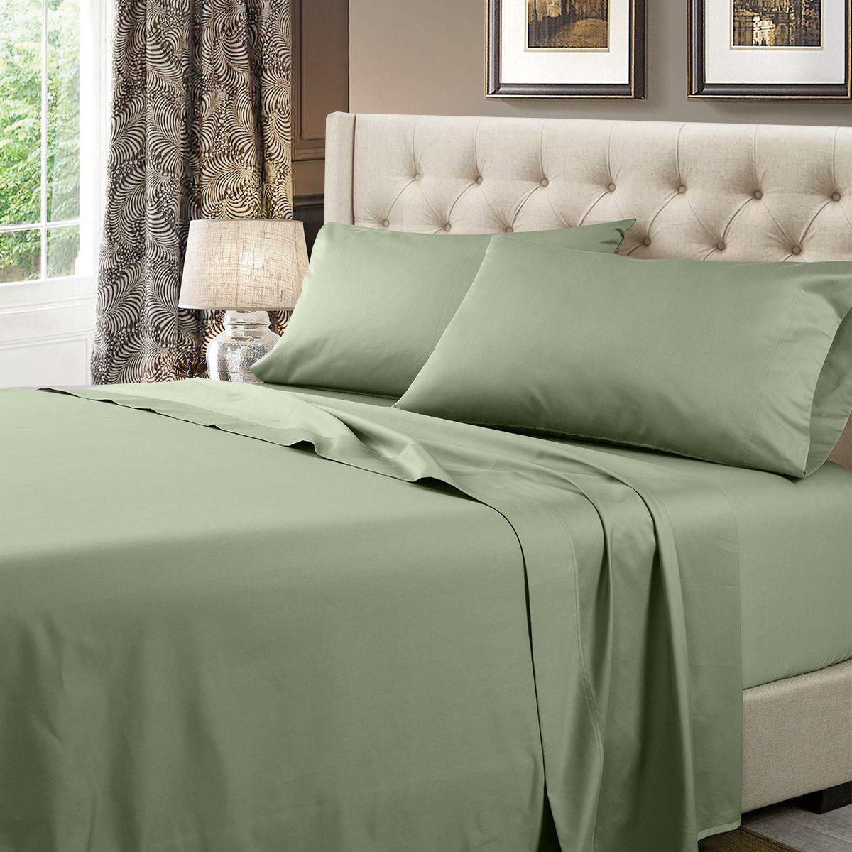 Split Top Flex-Top King Sheet Set - Solid 600 Thread Count - Image 5