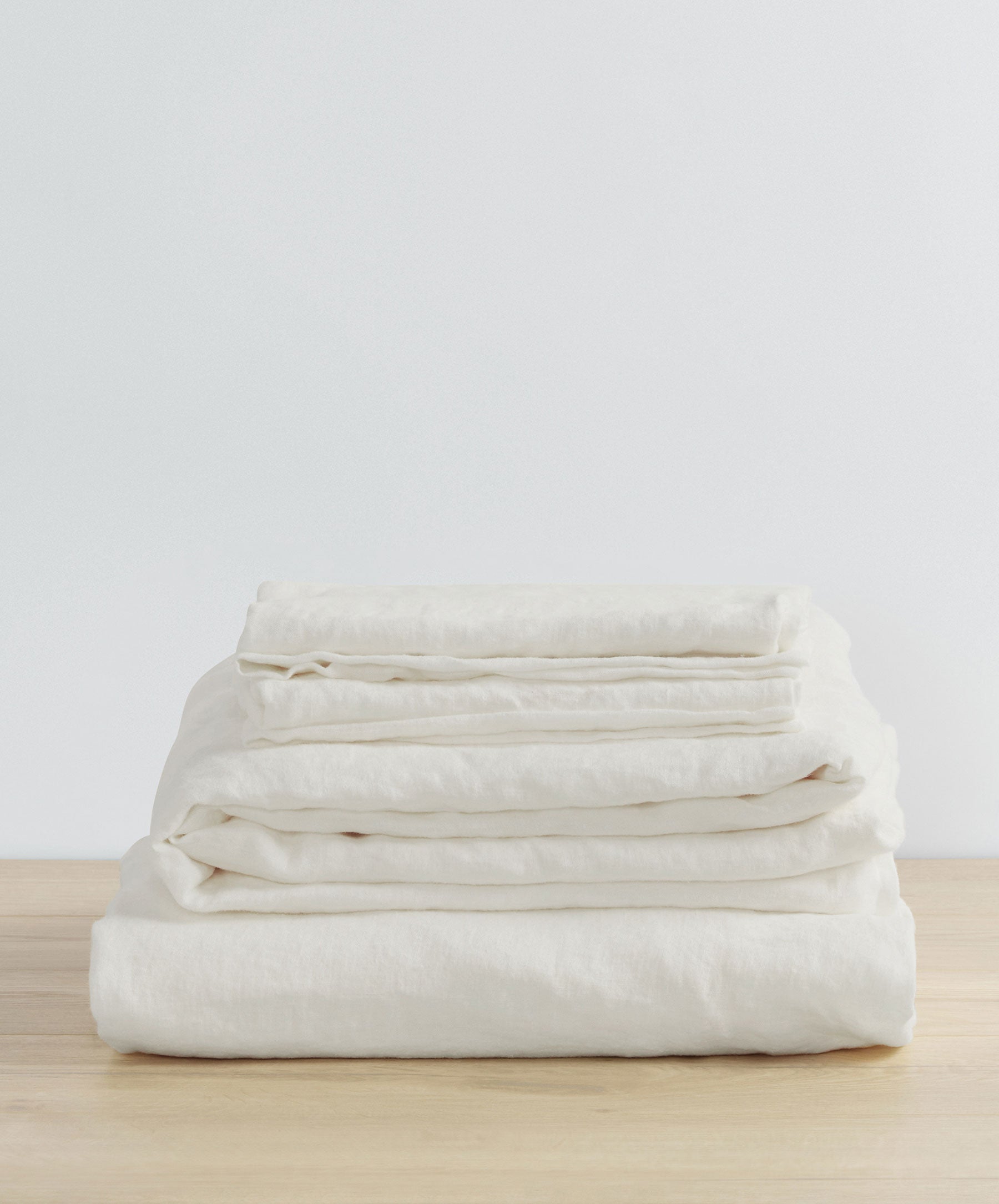Linen Sheet Set with Pillowcases - Ivory