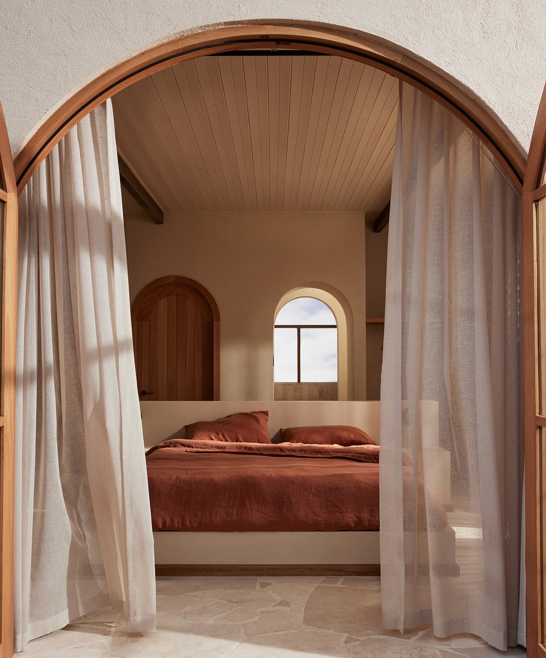 Linen Flat Sheet with Border - Sienna - Image 4