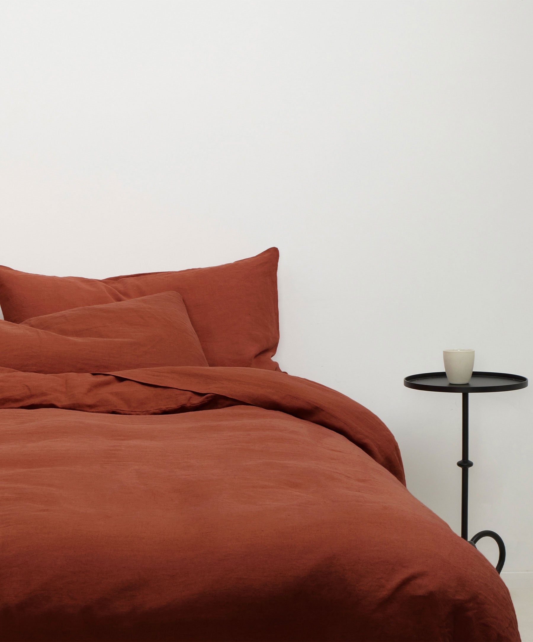 Linen Flat Sheet with Border - Sienna - Image 3