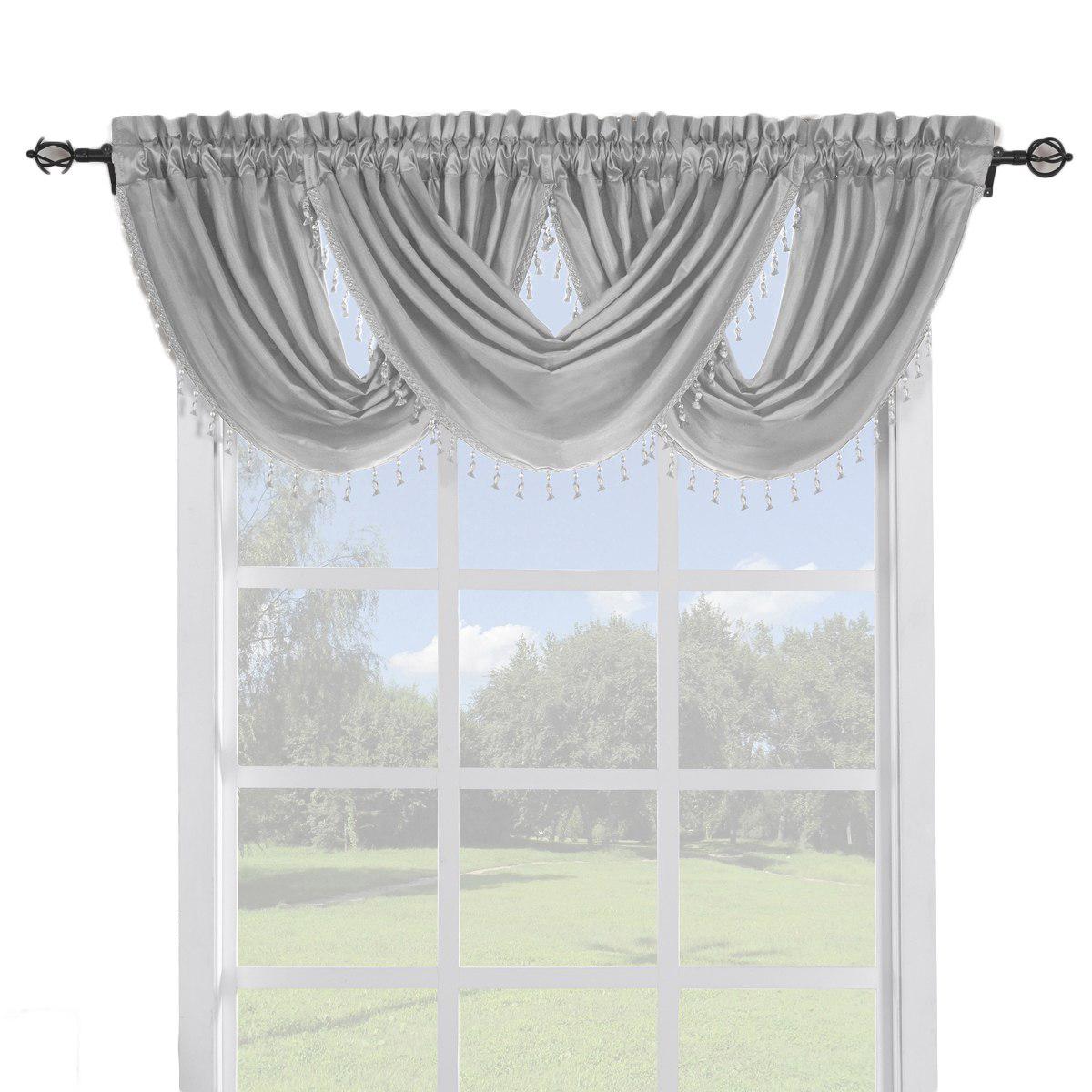 Soho Faux Silk Curtain Panels or Waterfall Valance (Single) - Image 17
