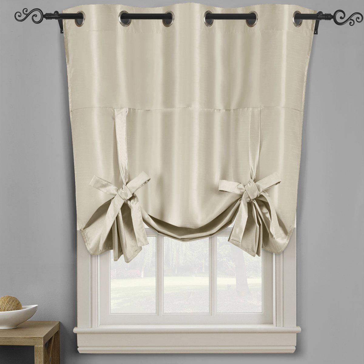 Tie Up Shade for Small Window ( 42 W X 63 L) - Soho Thermal Insulated Blackout Grommet Top Curtains - Image 15