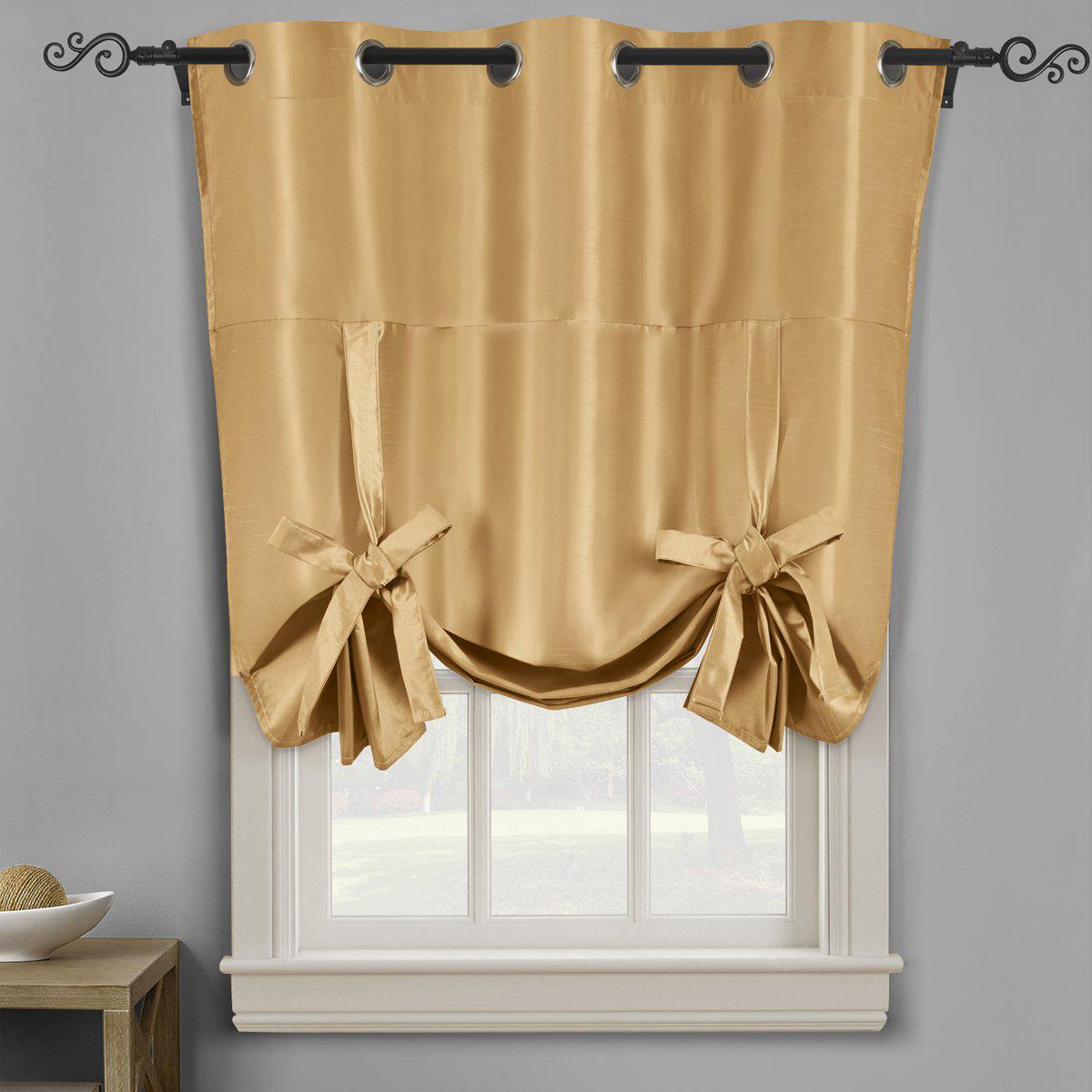 Tie Up Shade for Small Window ( 42 W X 63 L) - Soho Thermal Insulated Blackout Grommet Top Curtains - Image 21