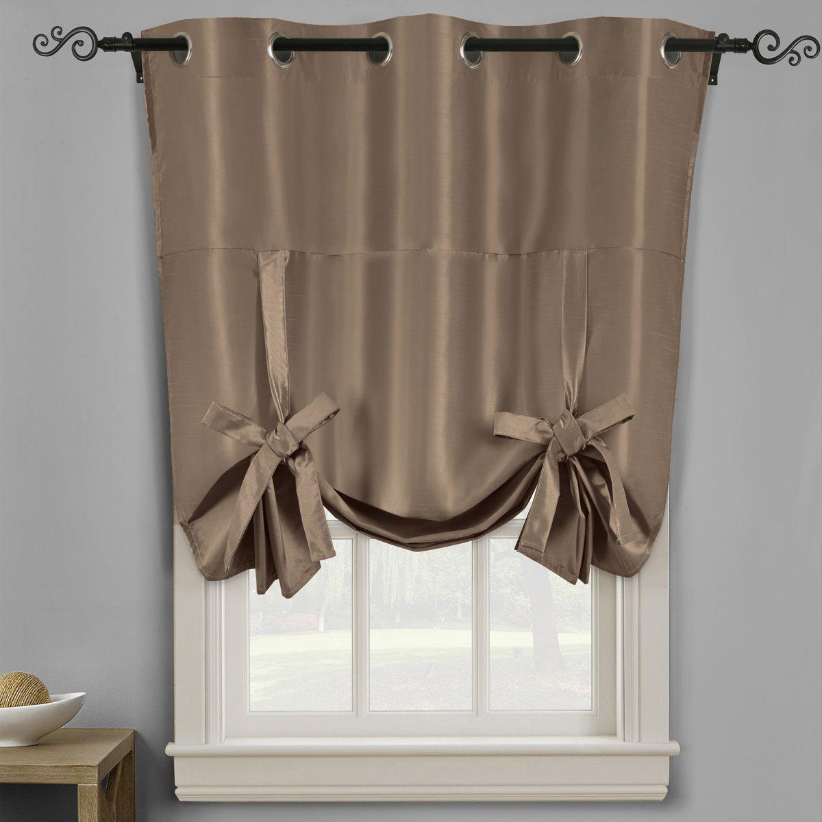 Tie Up Shade for Small Window ( 42 W X 63 L) - Soho Thermal Insulated Blackout Grommet Top Curtains - Image 17