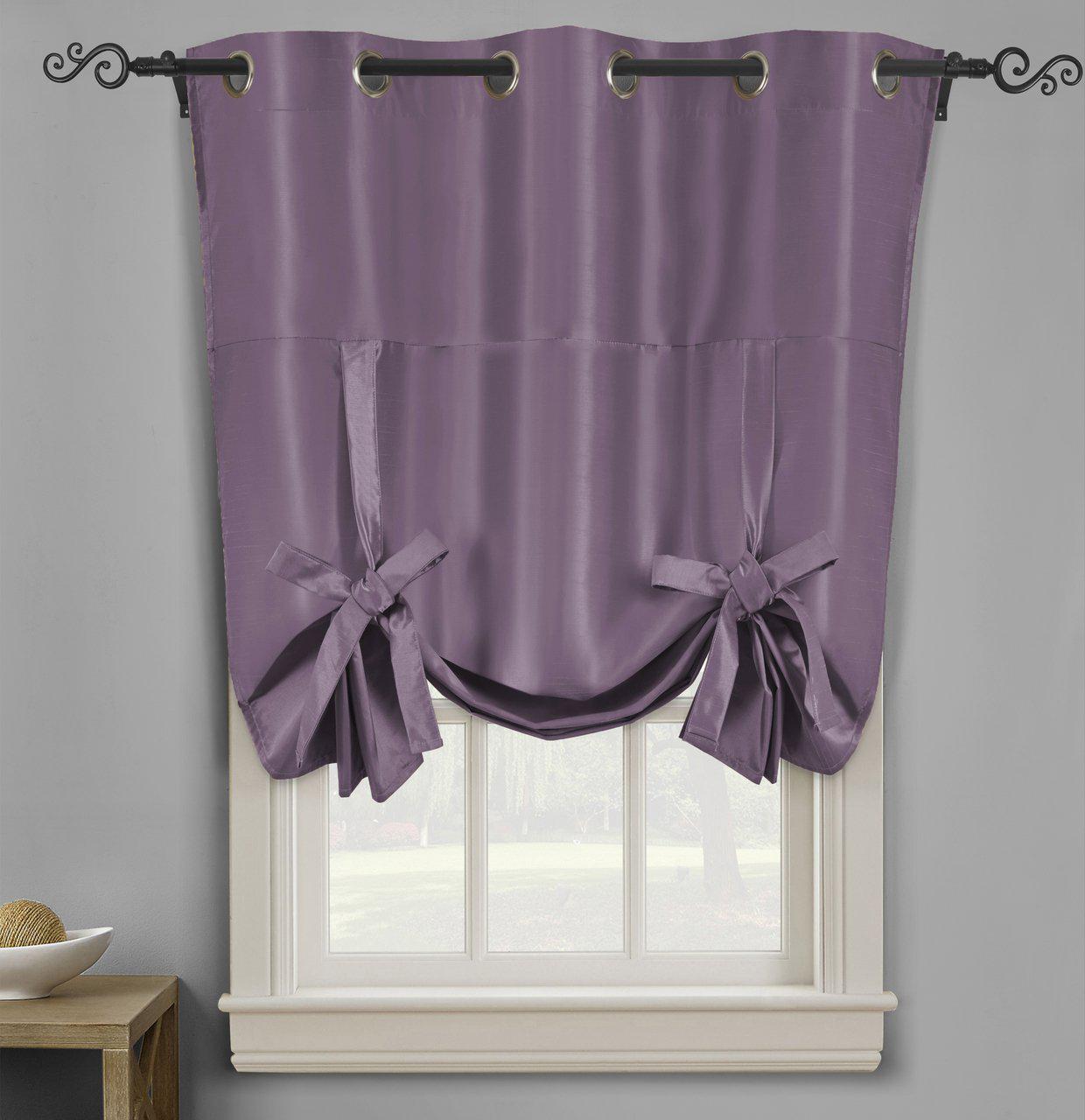 Tie Up Shade for Small Window ( 42 W X 63 L) - Soho Thermal Insulated Blackout Grommet Top Curtains - Image 22