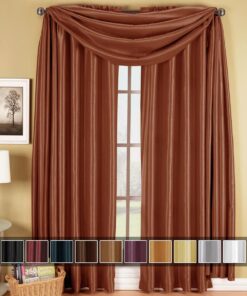 Soho Faux Silk Rod Pocket Window Treatment Scarf or Panel (Single)
