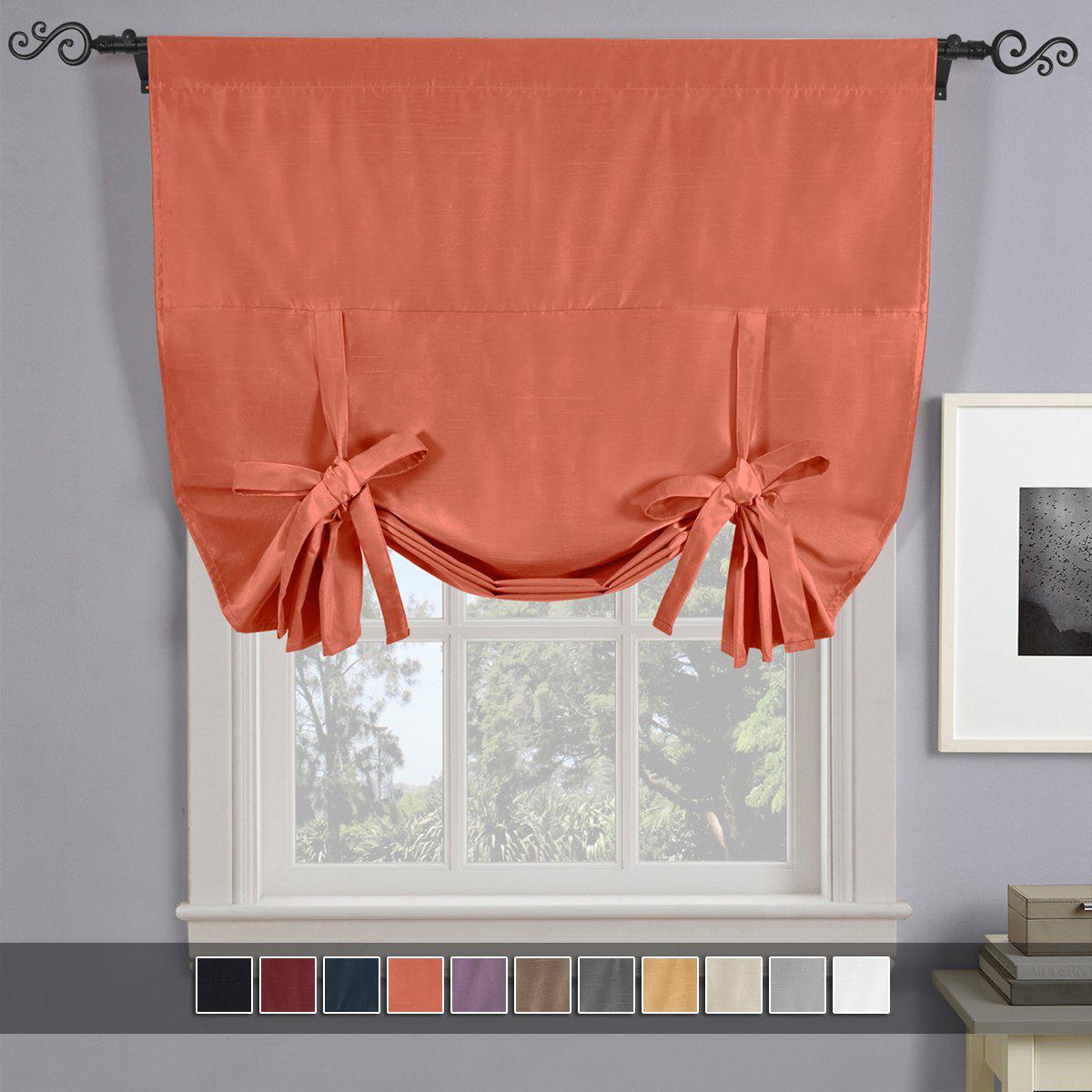 Rod Pocket Tie Up Shade for Small Window (42 W X 63 L) Soho Blackout Curtain - Image 28