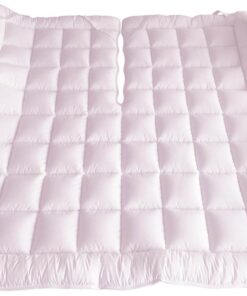 Top Split California King Plush 2 Inches Mattress Pad Down Alternative Anchor Bands