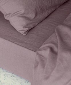 Elderberry Linen Blend Fitted Sheet