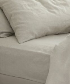 Oatmeal 100% Linen Fitted Sheet