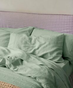 Sage Green Linen Blend Pillowcase (Pair)