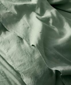 Sage Green Linen Blend Flat Sheet