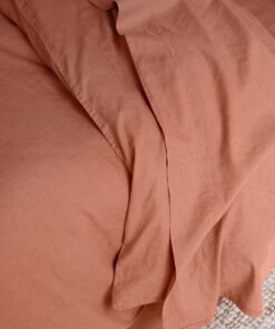 Warm Clay 100% Linen Flat Sheet
