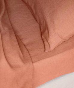 Warm Clay Linen Blend Fitted Sheet