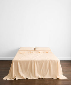 Vanilla Organic Cotton Percale Flat Sheet