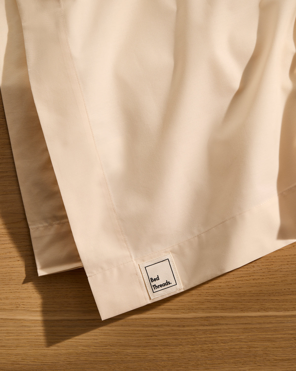 Vanilla Organic Cotton Percale Flat Sheet - Image 2