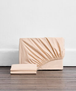 Vanilla Organic Cotton Percale Fitted Sheet Set