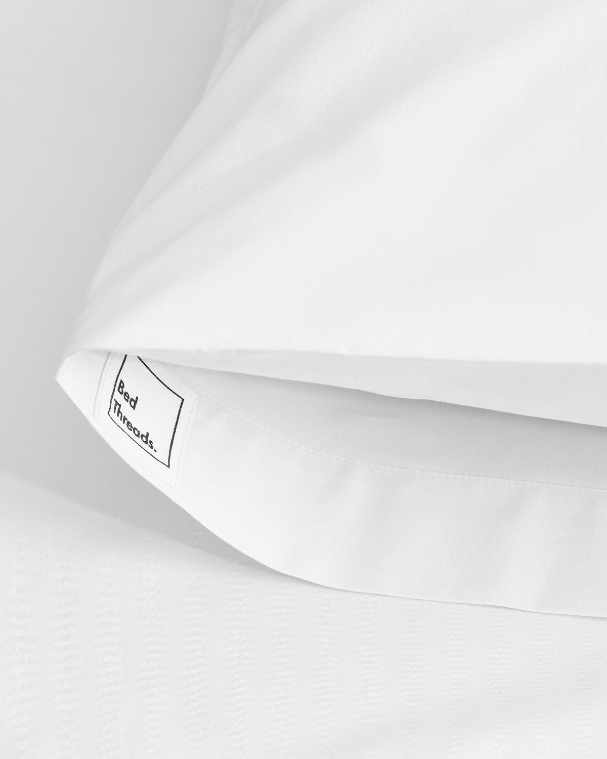 Crisp White Organic Cotton Percale Pillowcases (Set of Two) - Image 2