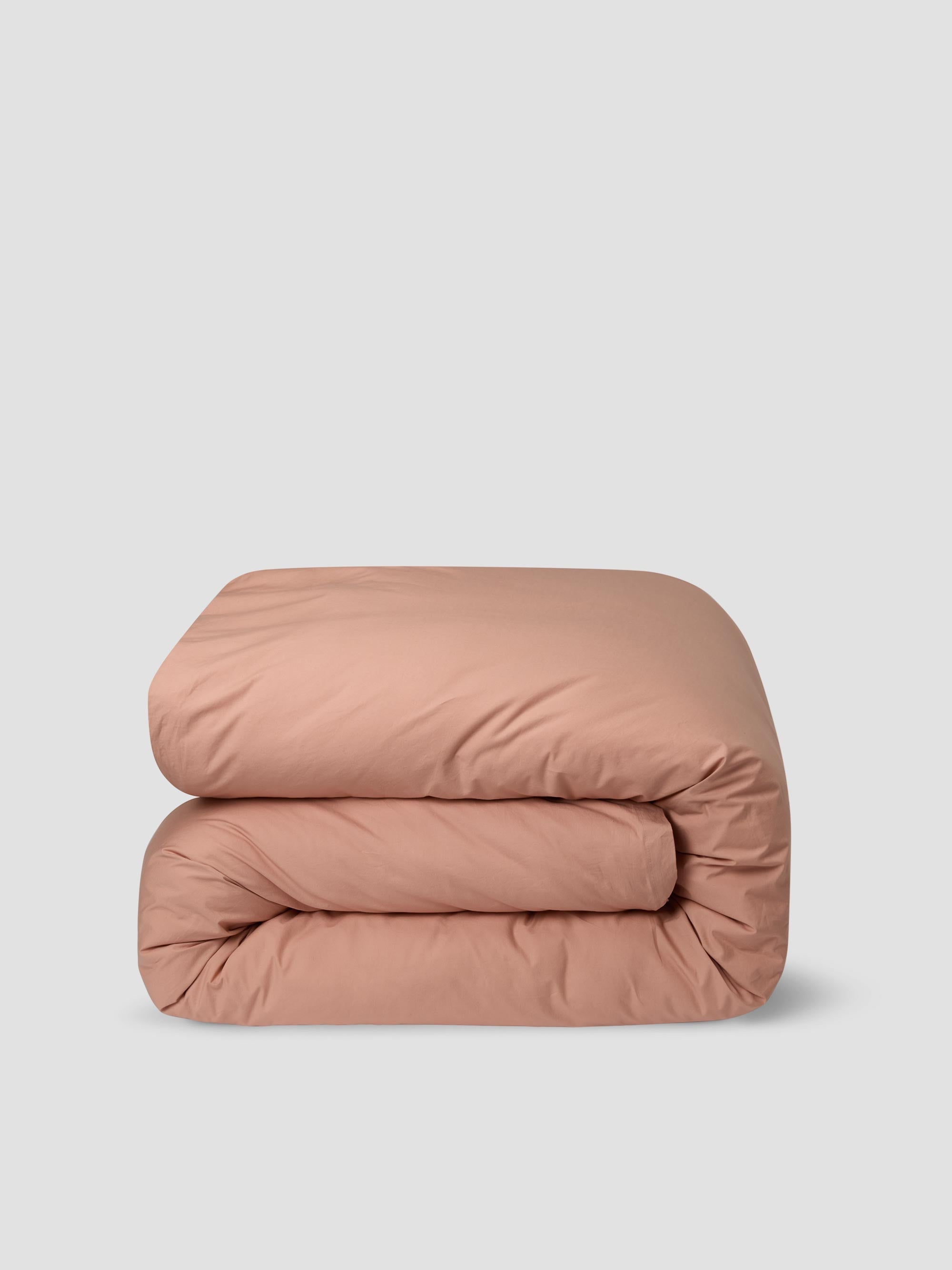 Blush Pink Washed Cotton Percale Duvet Cover - Image 4