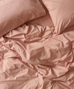 Blush Pink Washed Cotton Percale Duvet Cover