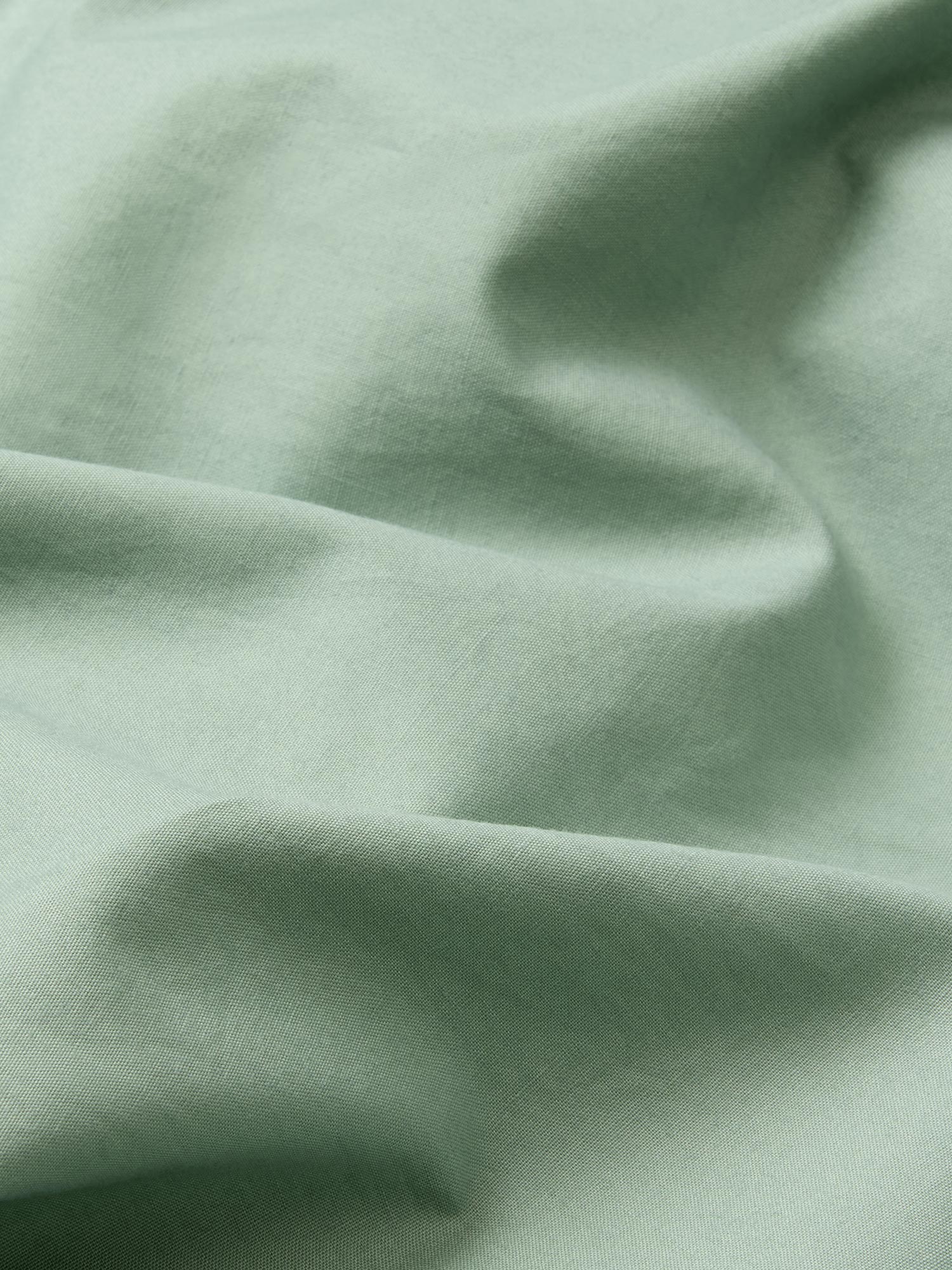 Mellow Green Washed Cotton Percale Flat Sheet - Image 3