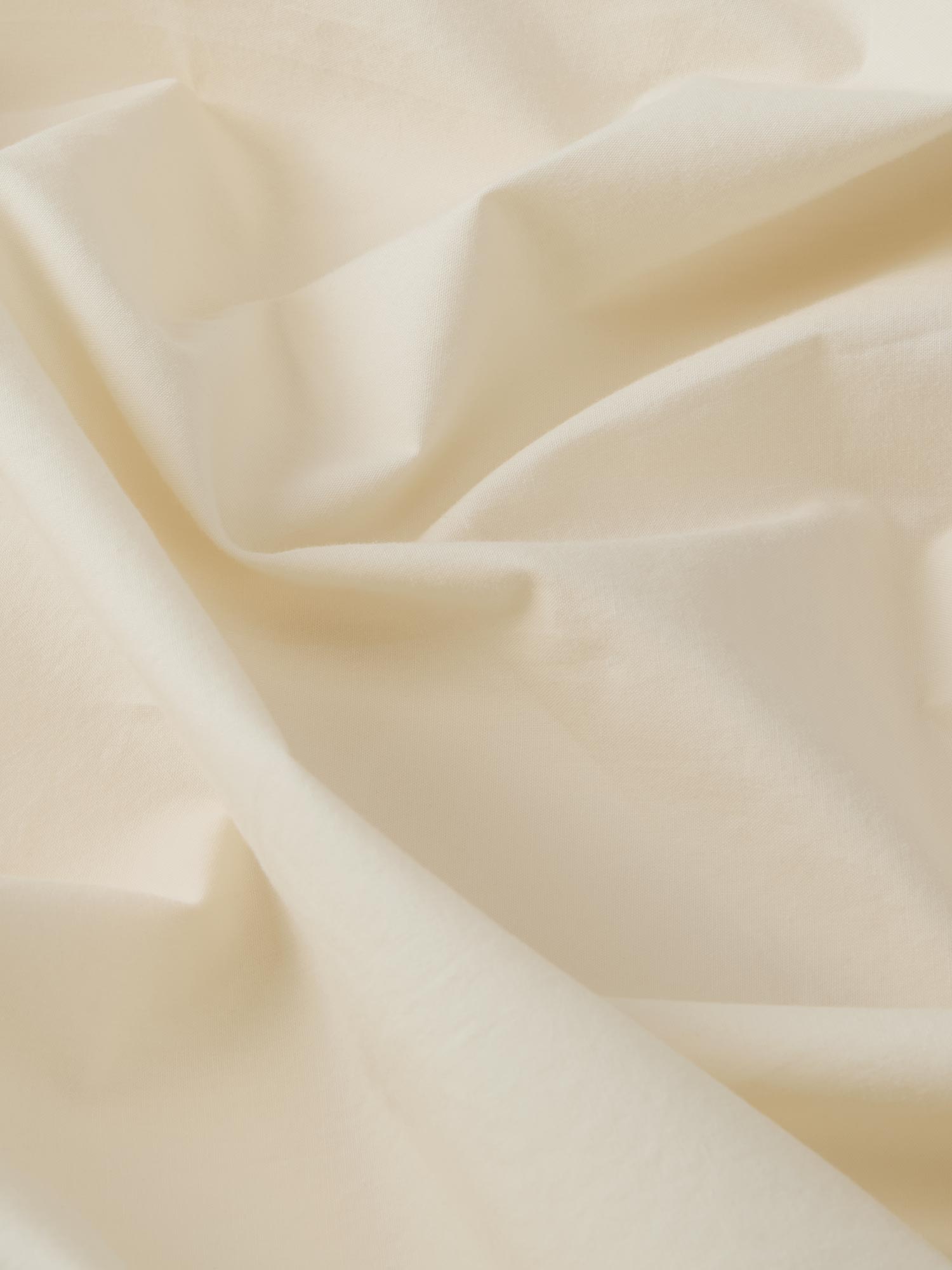 Mindful Cream Washed Cotton Percale Fitted Sheet - Image 3