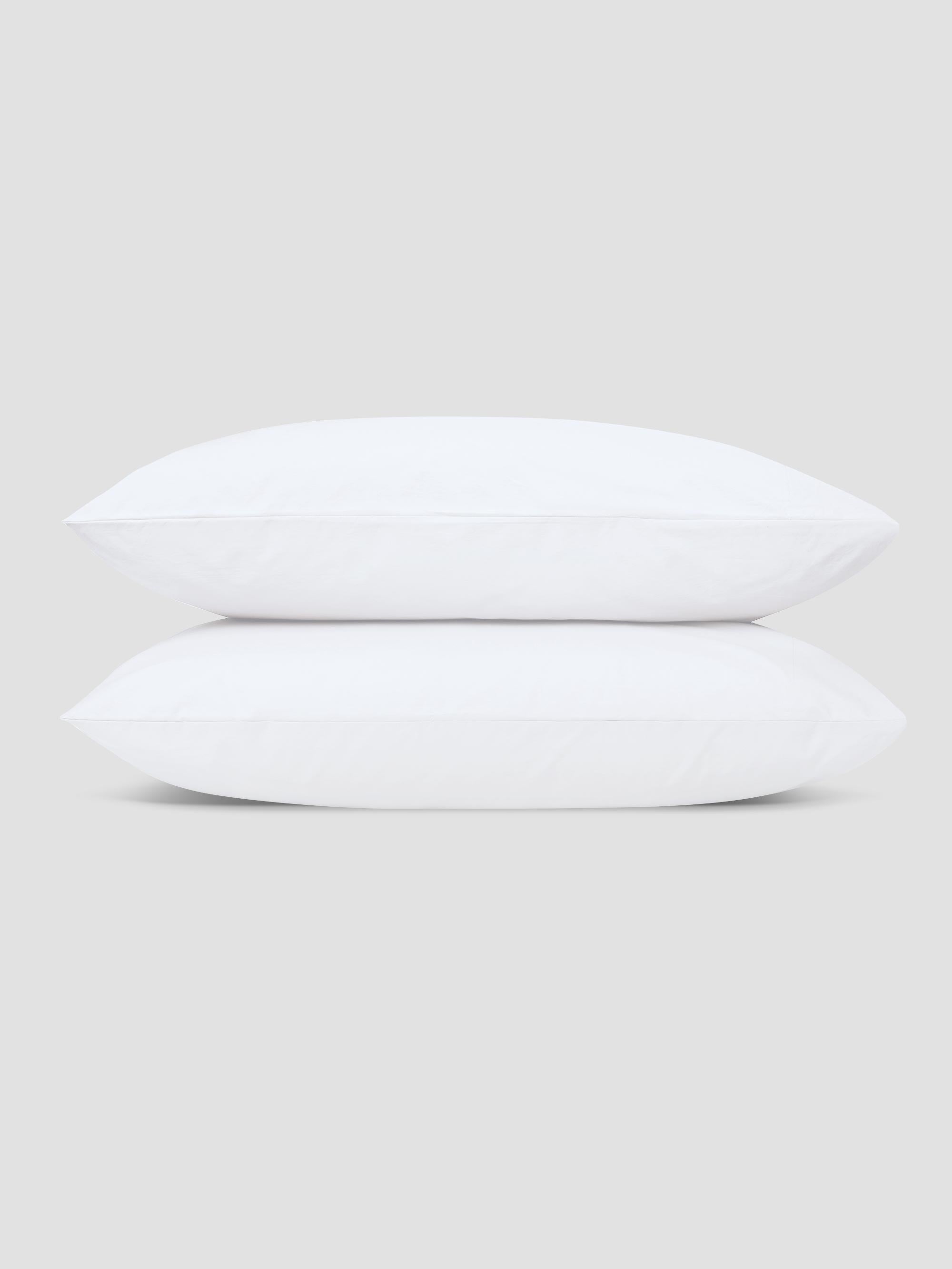 White Washed Cotton Percale Pillowcases (Pair) - Image 2