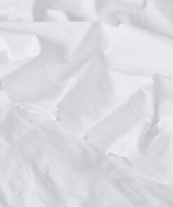 White Washed Cotton Percale Flat Sheet