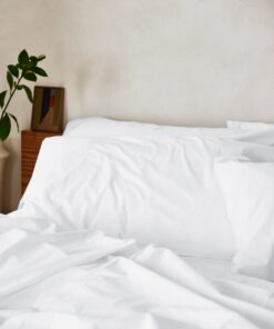 White Washed Cotton Percale Pillowcases (Pair)