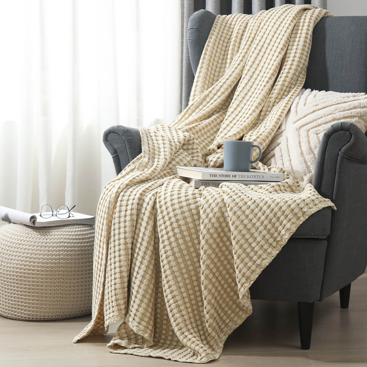 Cozy Bamboo Waffle Blanket/Throw - Image 12