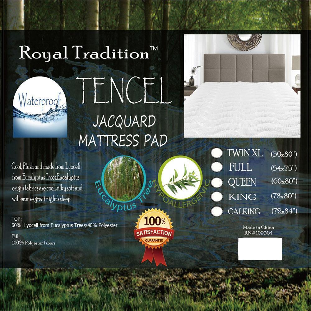 Waterproof Lyocell from Eucalyptus TENCEL™ Jacquard Mattress Pad - Image 4