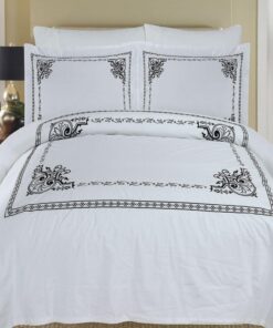 Embroidered Duvet Cover Sets - Athena
