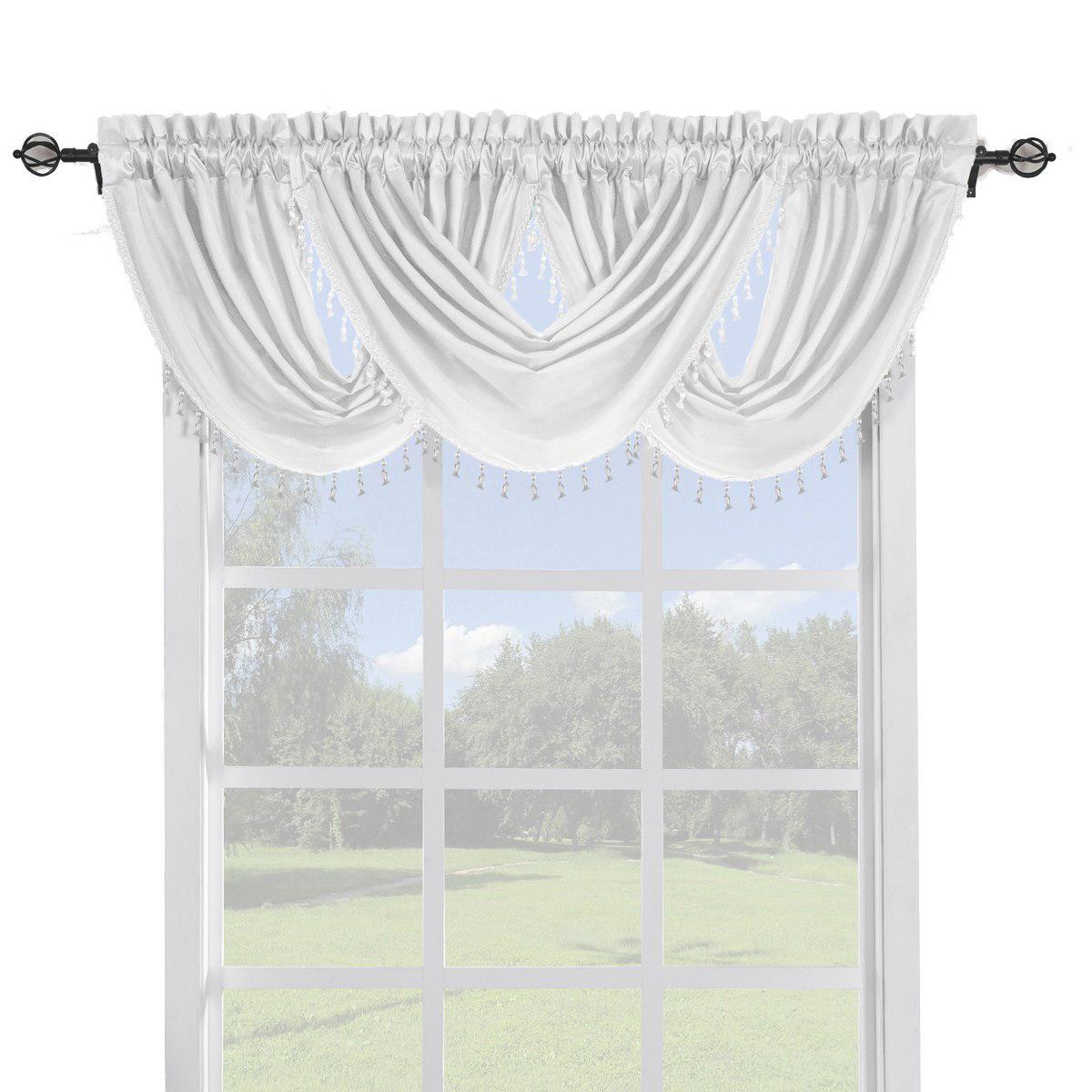 Soho Faux Silk Curtain Panels or Waterfall Valance (Single) - Image 26