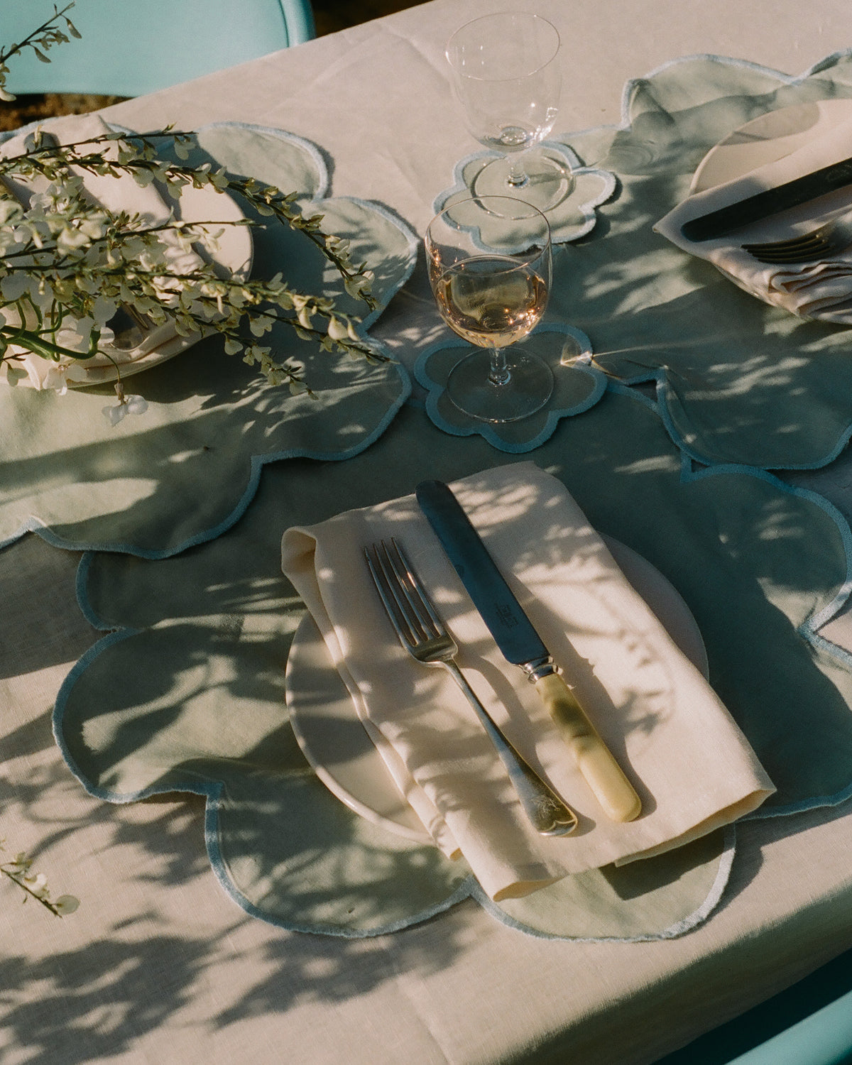 Sage & Coast 100% French Flax Linen Petal Placemats (Set of Four) - Image 2