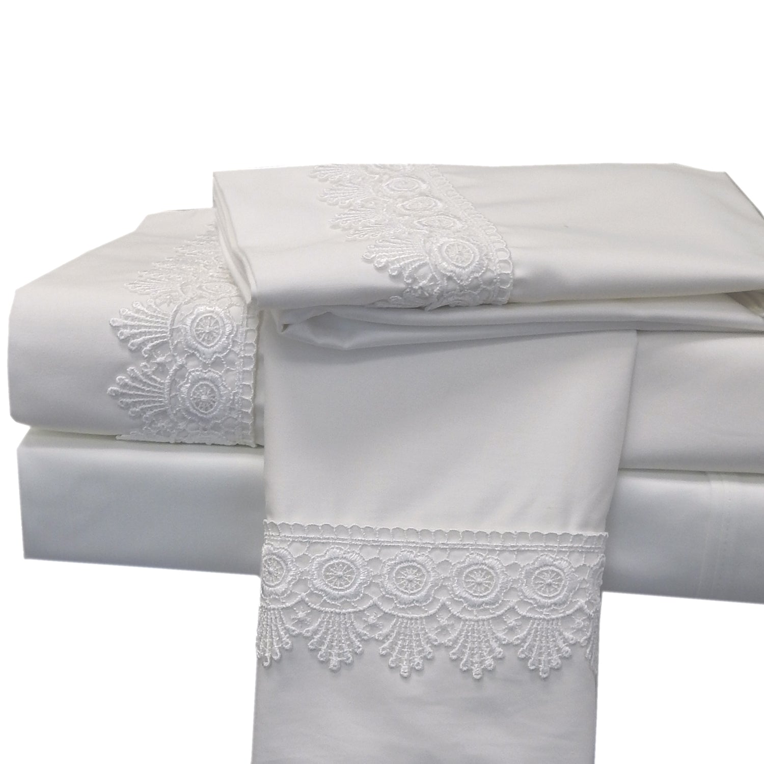 Alejandra Soft Cotton Embroidered Sheet Set - USA - Image 2