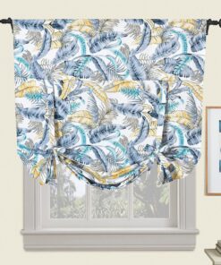 Aster Rod Pocket Tie Up Window Curtain Room Darkening Shade (46 W X 63 L)