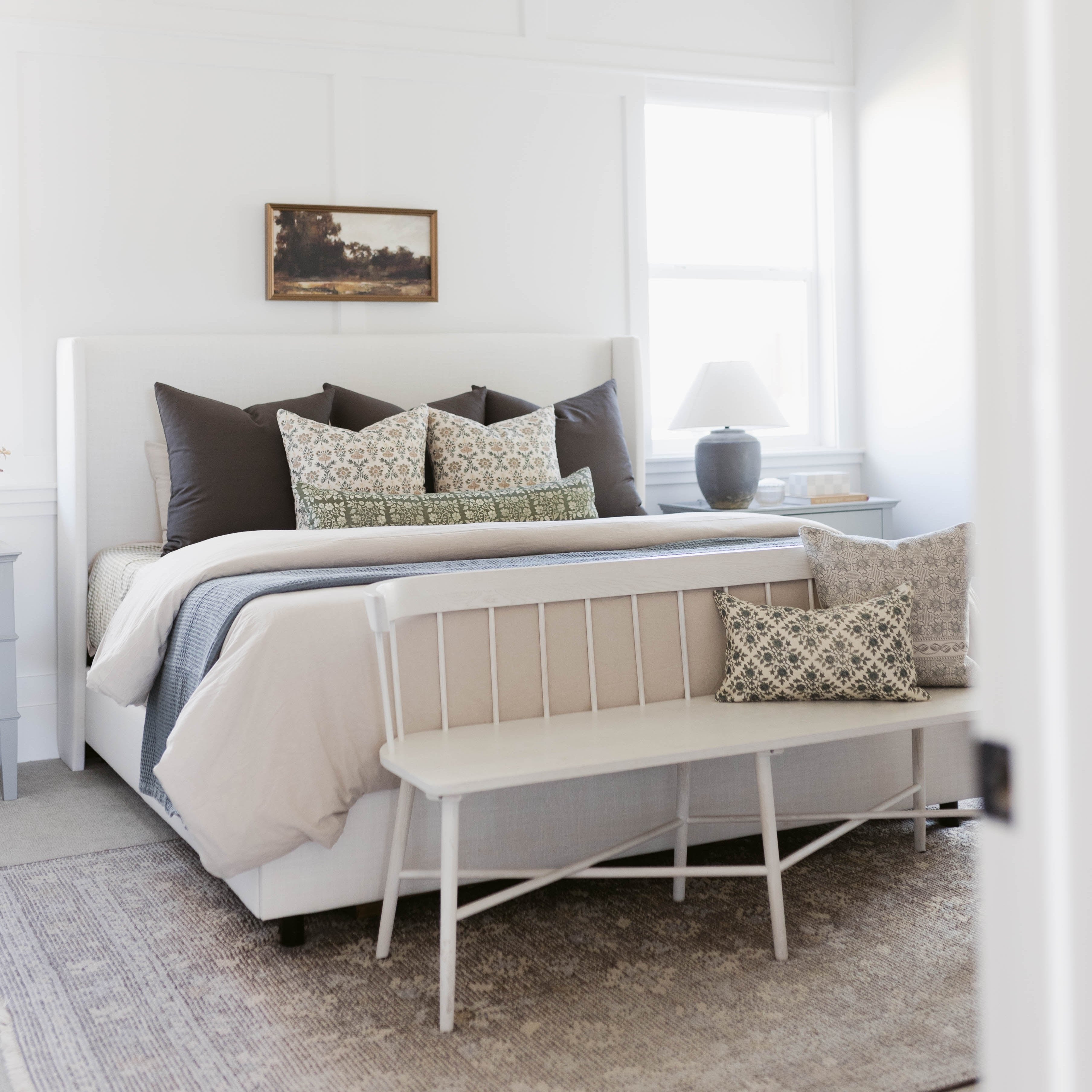 Evergreen Floral in Linen Double-sided - lumbar - 12x20 | 12x40 - Image 9