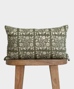 Evergreen Floral in Linen Double-sided - lumbar - 12x20 | 12x40