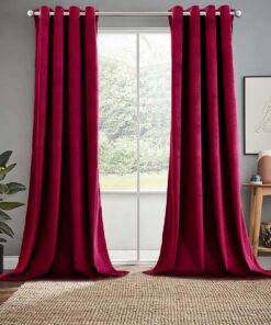 Heavyweight Velvet Grommet Curtain Panels (Set of 2)