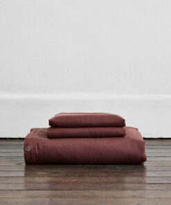 Cacao 100% French Flax Linen Duvet Cover Set