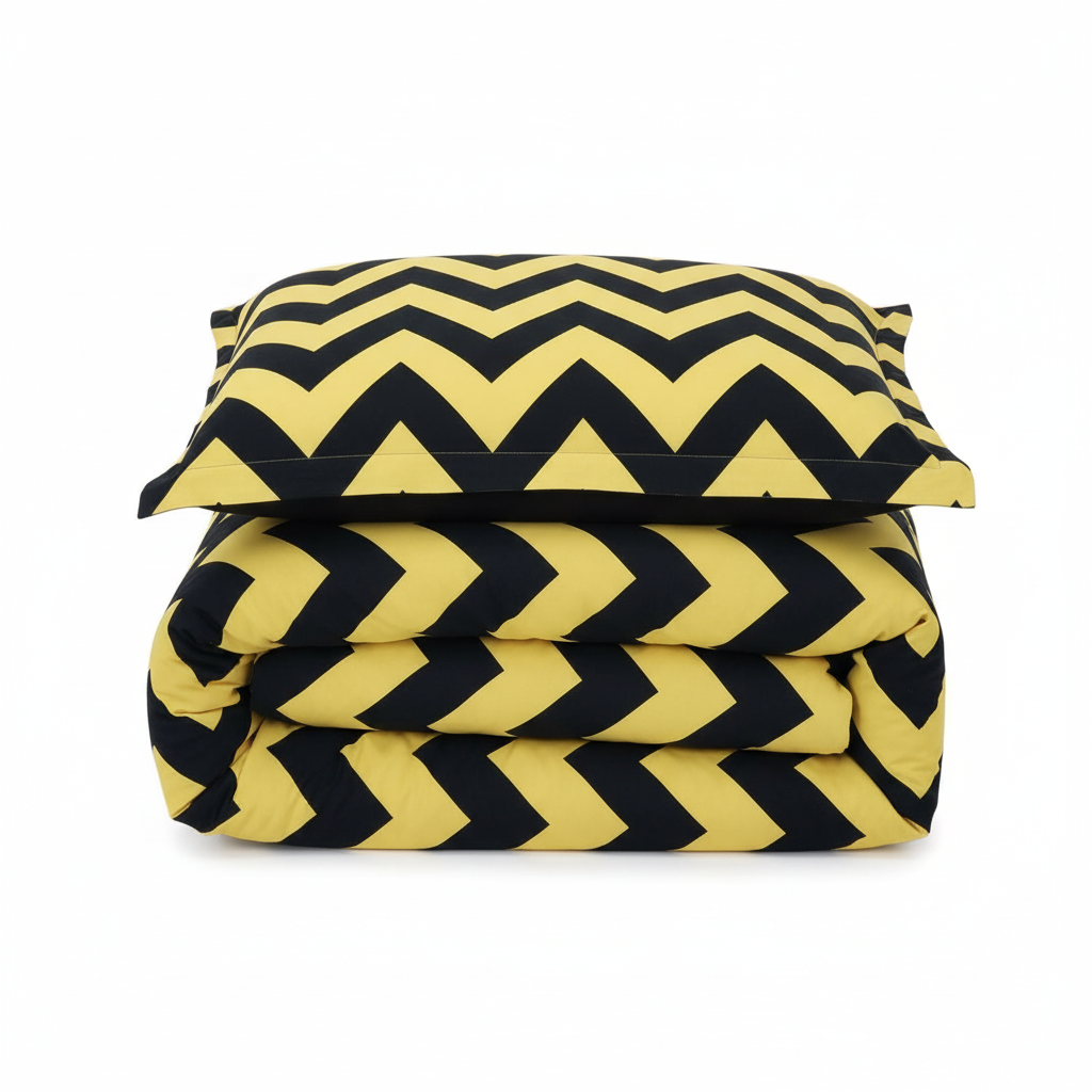 Chevron Combed Cotton Duvet Cover Set - Image 3