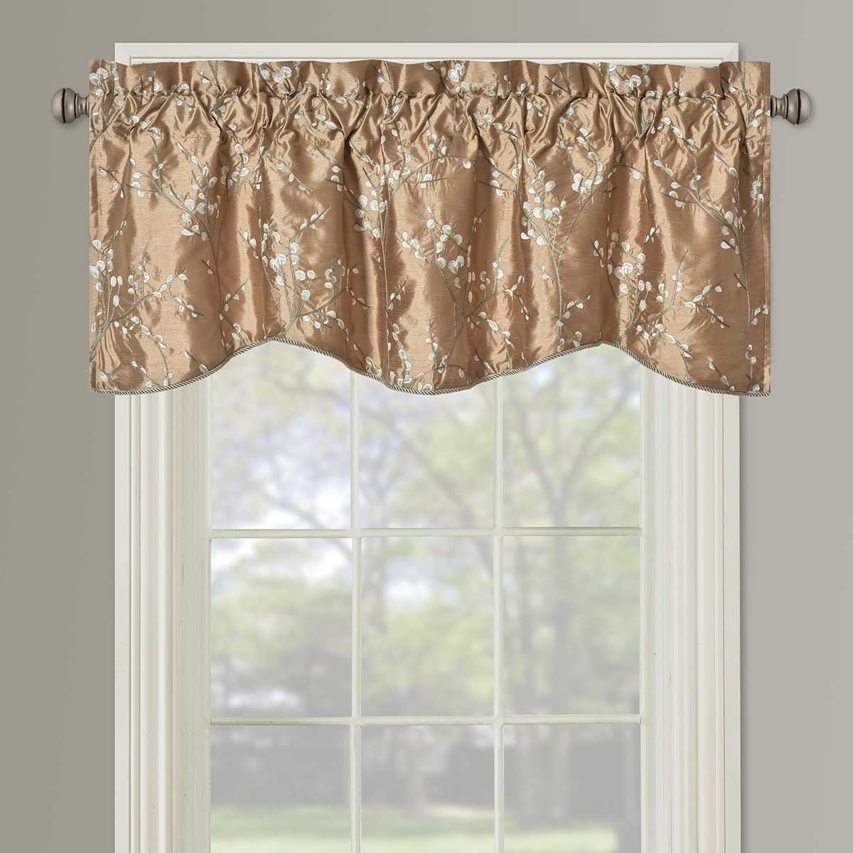 Chloe Lined Embroidered Valance 52 W X 17 L (Single) - Image 2