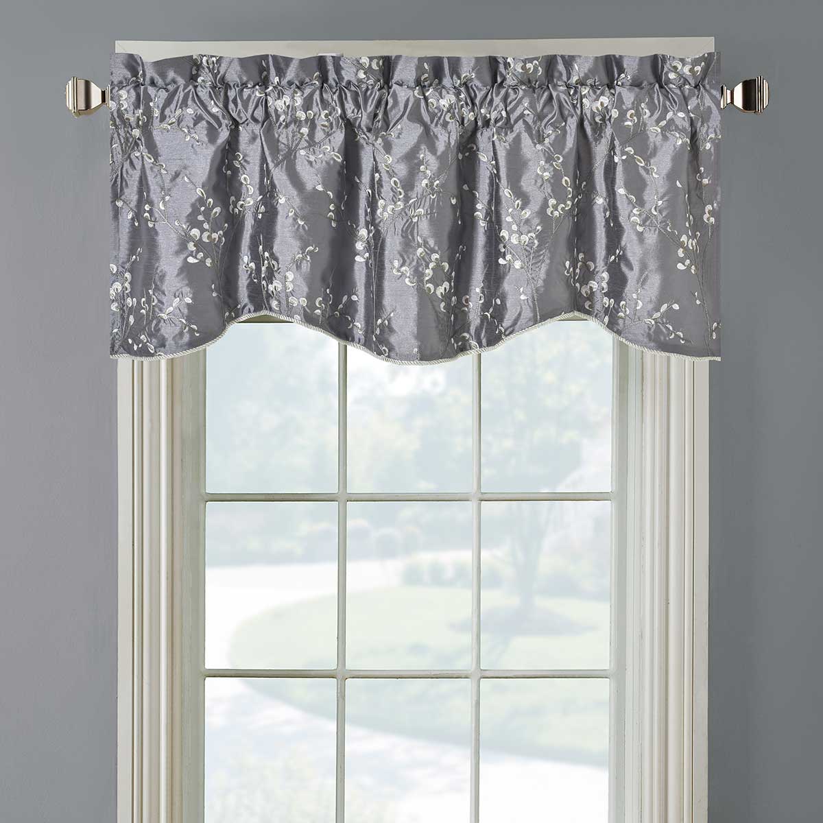 Chloe Lined Embroidered Valance 52 W X 17 L (Single) - Image 3
