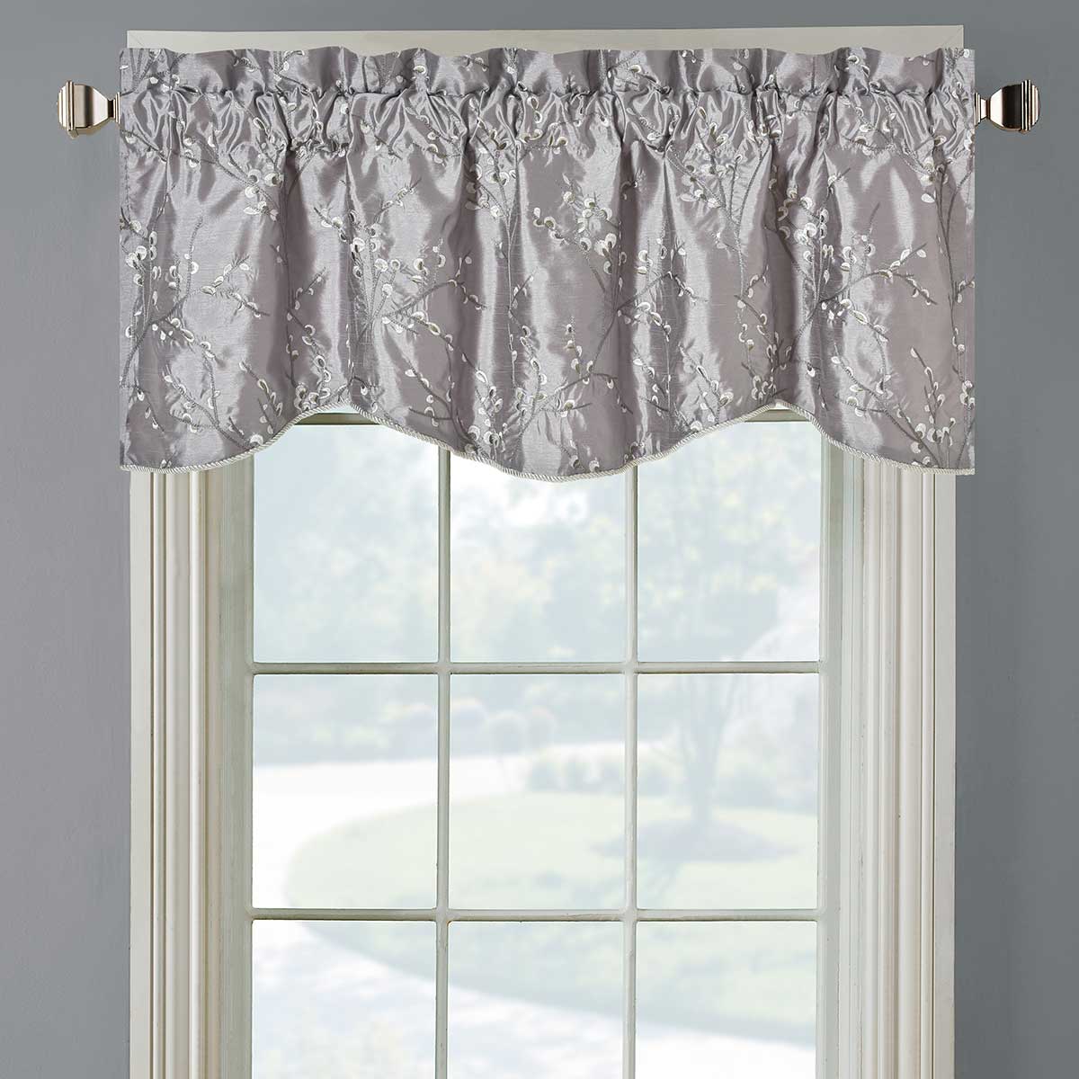 Chloe Lined Embroidered Valance 52 W X 17 L (Single) - Image 4