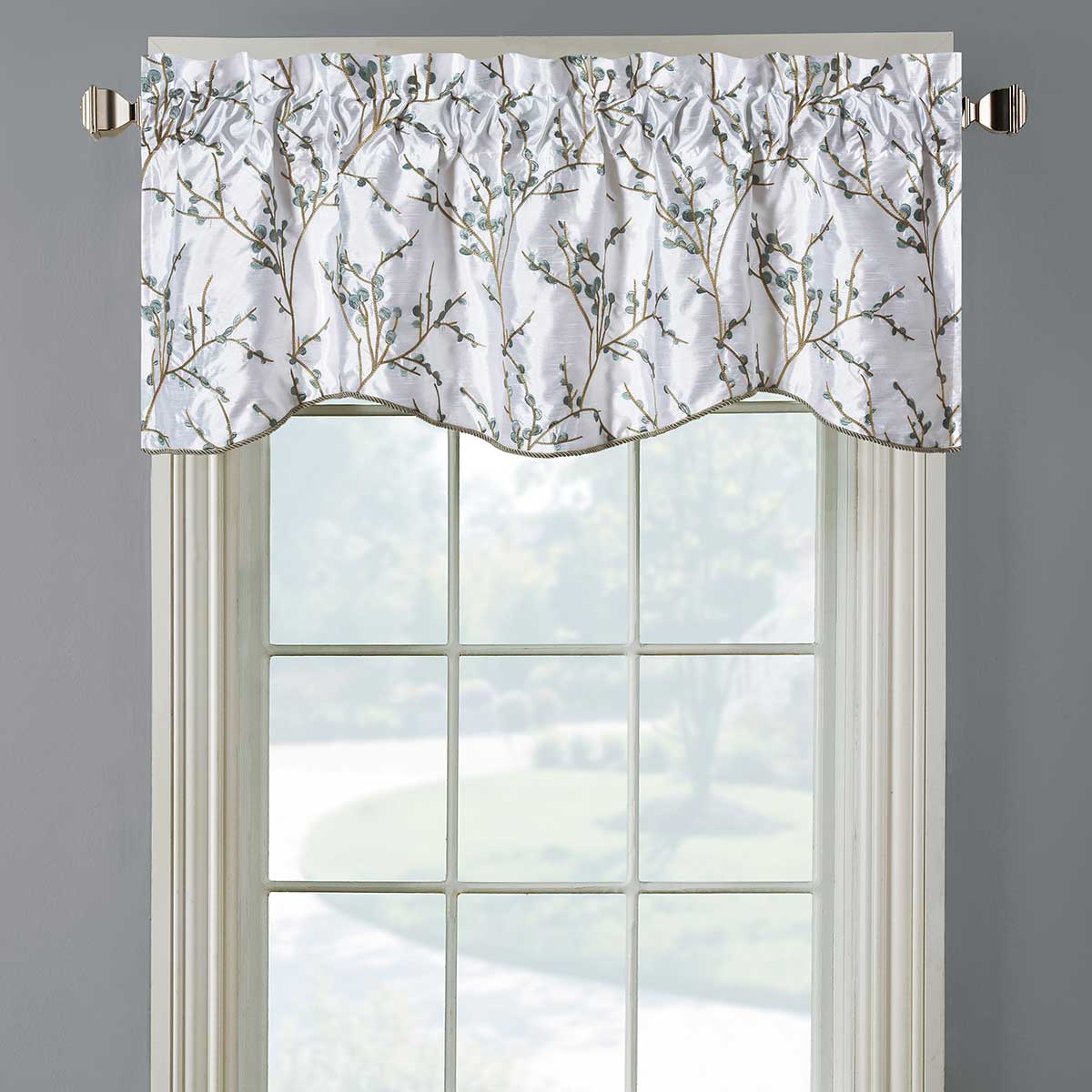 Chloe Lined Embroidered Valance 52 W X 17 L (Single) - Image 6