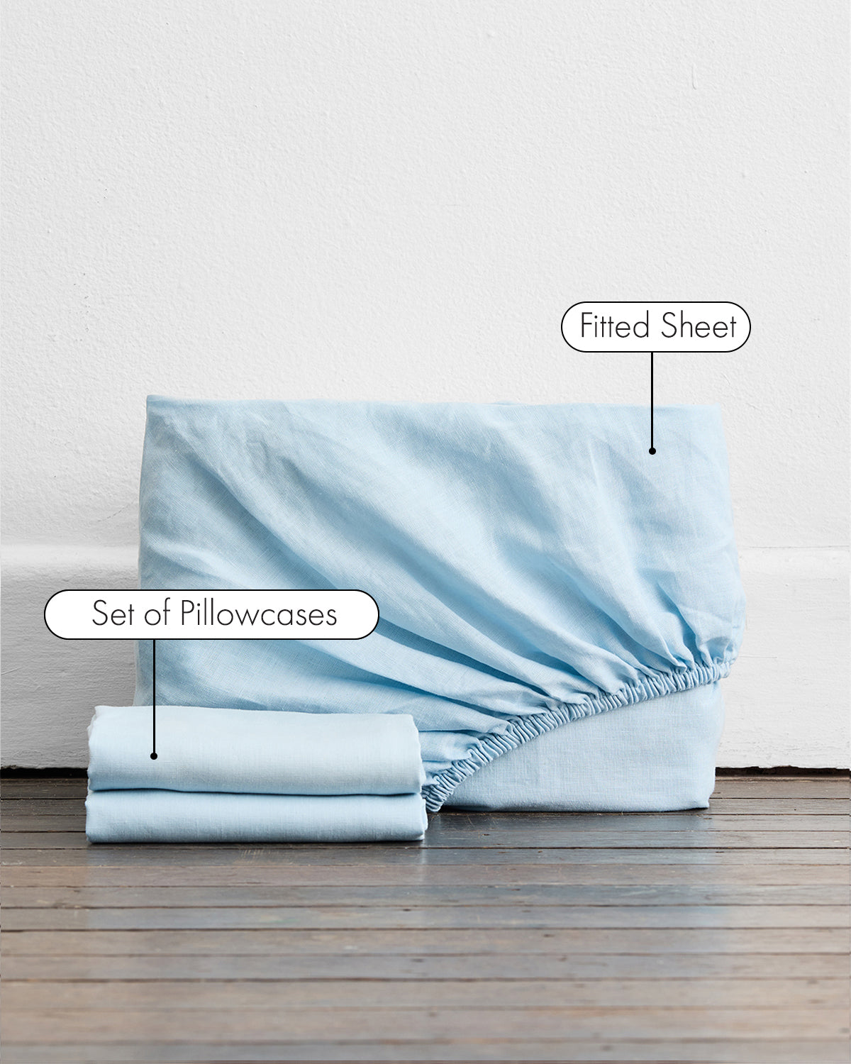 Coast 100% French Flax Linen Fitted Sheet Set - Image 2